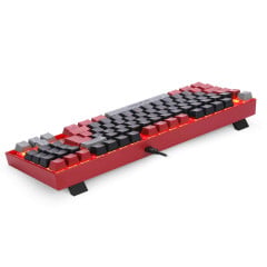 TECLADO MECANICO HORDA DO WORLD OF WARCRAFT PRETO E VERMELHO