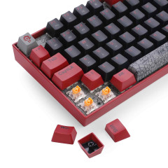 TECLADO MECANICO HORDA DO WORLD OF WARCRAFT PRETO E VERMELHO