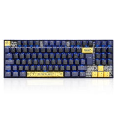 TECLADO MECANICO ALIANCA DO WORLD OF WARCRAFT PRETO E AZUL