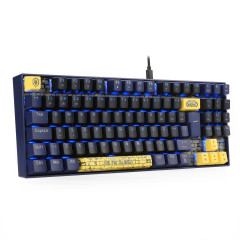 TECLADO MECANICO ALIANCA DO WORLD OF WARCRAFT PRETO E AZUL