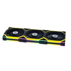 KIT 3 FAN GAMER UNI FAN SL WIRELESS 120 REVERSE BLADE ARGB PRETO 12RSL1W3B BLACK