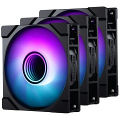 KIT COM 3 FAN PRETO PHANTEKS M25-120 G2 REGULAR RGB PH-F120M25_G2_DBK01_3P