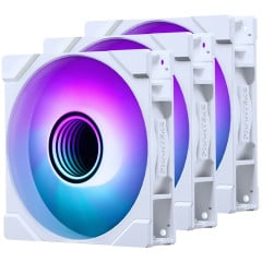 KIT COM 3 FAN BRANCO PHANTEKS M25-120 G2 REGULAR RGB PH-F120M25_G2_DWT01_3P