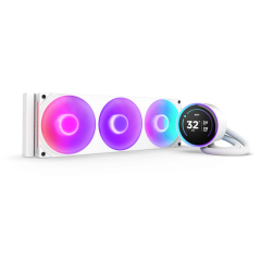 WATER COOLER NZXT KRAKEN ELITE 360 RGB COM 3 FANS BRANCO RL-KR36E-W2