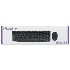 COMBO KEYTIME TECLADO + MOUSE EXECUTIVO PRETO KYT00013