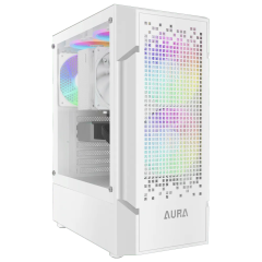 GABINETE GAMER GAMDIAS AURA GC7 WH ARGB BRANCO COM 3 FAN