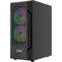 GABINETE GAMER GAMDIAS AURA GC7 ARGB PREO COM 3 FAN