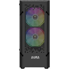 GABINETE GAMER GAMDIAS AURA GC7 ARGB PREO COM 3 FAN