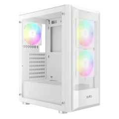 GABINETE GAMER GAMDIAS AURA GC6 WH ARGB BRANCO COM 3 FAN