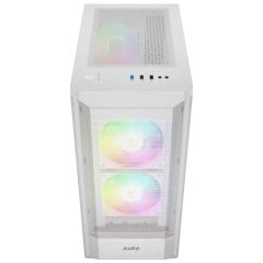 GABINETE GAMER GAMDIAS AURA GC6 WH ARGB BRANCO COM 3 FAN