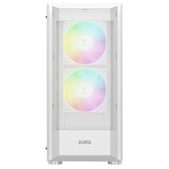 GABINETE GAMER GAMDIAS AURA GC6 WH ARGB BRANCO COM 3 FAN