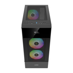 GABINETE GAMER GAMDIAS AURA GC5 ARGB PRETO COM 3 FAN
