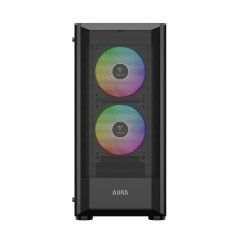 GABINETE GAMER GAMDIAS AURA GC6 ARGB PRETO COM 3 FAN