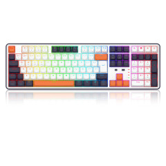 TECLADO MECANICO GAMER WYVERN PRO RGB BRANCO, PRETO E LARANJA K689WBO-RGB-PRO PT