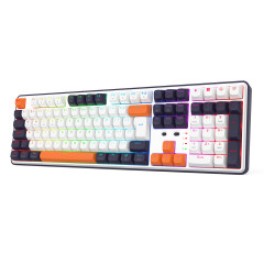 TECLADO MECANICO GAMER WYVERN PRO RGB BRANCO, PRETO E LARANJA K689WBO-RGB-PRO PT