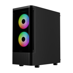 GABINETE GAMER TALOS E3 CG PRETO COM 3 FAN