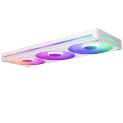 KIT FAN GAMER NZXT F360 RGB CORE COM 3 FANS BRANCO RF-U36HF-W1