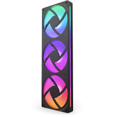 KIT FAN GAMER NZXT F360 RGB CORE COM 3 FANS PRETO RF-U36HF-B1