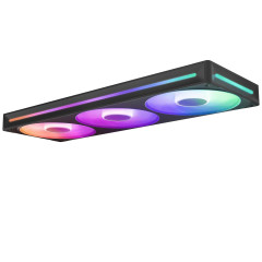 KIT FAN GAMER NZXT F360 RGB CORE COM 3 FANS PRETO RF-U36HF-B1