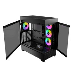 GABINETE GAMER GAMDIAS ATLAS P1 PRETO COM 4 FAN