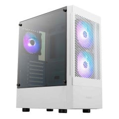 GABINETE GAMER TALOS E3 MESH BRANCO COM 3 FAN
