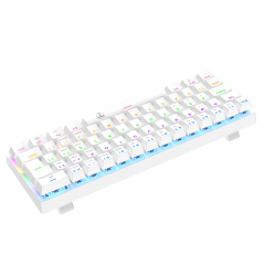 TECLADO MECANICO GAMER ARENA BRANCO RAINBOW DUST-PROOF BROWN T-TGK321W-BR ABNT-2