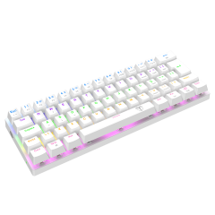 TECLADO MECANICO GAMER ARENA BRANCO RAINBOW DUST-PROOF BROWN T-TGK321W-BR ABNT-2