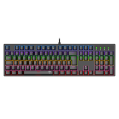 TECLADO MECANICO GAMER REBEL PRETO RAINBOW DUST-PROOF BROWN T-TGK328-BR ABNT-2