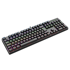TECLADO MECANICO GAMER REBEL PRETO RAINBOW DUST-PROOF BROWN T-TGK328-BR ABNT-2