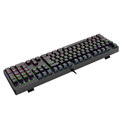 TECLADO MECANICO GAMER REBEL PRETO RAINBOW DUST-PROOF BROWN T-TGK328-BR ABNT-2