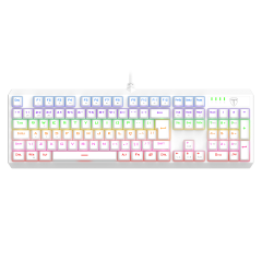 TECLADO MECANICO GAMER AXIS BRANCO RAINBOW DUST-PROOF BROWN T-TGK329W-BR  ABNT2-2