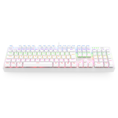 TECLADO MECANICO GAMER AXIS BRANCO RAINBOW DUST-PROOF BROWN T-TGK329W-BR  ABNT2-2