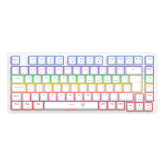 TECLADO MECANICO GAMER MEGATRE BRANCO RAINBOW DUST-PROOF BROWN T-TGK326W-BR ABNT-2