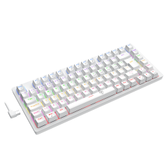 TECLADO MECANICO GAMER MEGATRE BRANCO RAINBOW DUST-PROOF BROWN T-TGK326W-BR ABNT-2