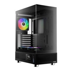 GABINETE GAMER GAMDIAS ATLAS E1 PRETO COM 3 FAN