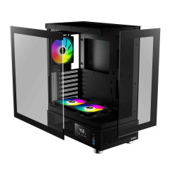 GABINETE GAMER GAMDIAS ATLAS E1 PRETO COM 3 FAN