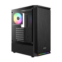 GABINETE GAMER GAMDIAS AURA GC8 ARGB PREO COM 1 FAN