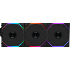 KIT 3 FAN GAMER UNI FAN TL WIRELESS 120 ARGB PRETO 12TL1W3B BLACK