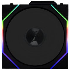 KIT 3 FAN GAMER UNI FAN TL WIRELESS 120 REVERSE BLADE ARGB PRETO 12RTL1W3B BLACK