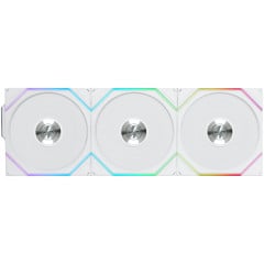 KIT 3 FAN GAMER UNI FAN TL WIRELESS 120 REVERSE BLADE ARGB BRANCO 12RTL1W3W WHITE