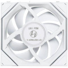 KIT 3 FAN GAMER UNI FAN TL WIRELESS LCD 120 REVERSE BLADE BRANCO RGB 12RTLLCD1W3W WHITE
