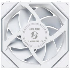 FAN GAMER UNI FAN TL WIRELESS LCD 120 ARGB REVERSE BLADE BRANCO 12RTLLCD1W1W WHITE