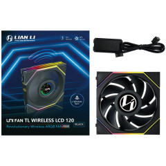 FAN GAMER UNI FAN TL WIRELESS 120 ARGB PRETO 12TLLCD1W1B BLACK