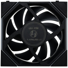 KIT 3 FAN GAMER UNI FAN TL WIRELESS LCD 120 REVERSE BLADE PRETO RGB 12RTLLCD1W3B BLACK