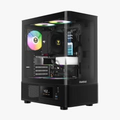 GABINETE GAMER GAMDIAS ATLAS E2 CG PRETO COM 3 FAN