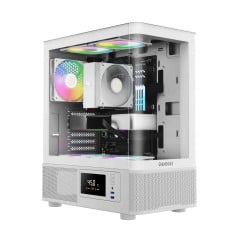 GABINETE GAMER GAMDIAS ATLAS E2 CG WH BRANCO COM 3 FAN