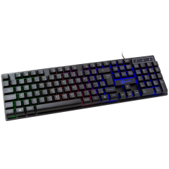 TECLADO MEMBRANA GAMER KALKAN HATI PRETO ABNT2 RAINBOW KLK00012