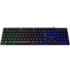 TECLADO MEMBRANA GAMER KALKAN HATI PRETO ABNT2 RAINBOW KLK00012