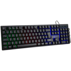 TECLADO MEMBRANA GAMER KALKAN HATI PRETO ABNT2 RAINBOW KLK00012
