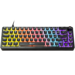 TECLADO MECANICO GAMER KALKAN DRAKAR 65% COM KNOB PRETO RAINBOW KLK00052